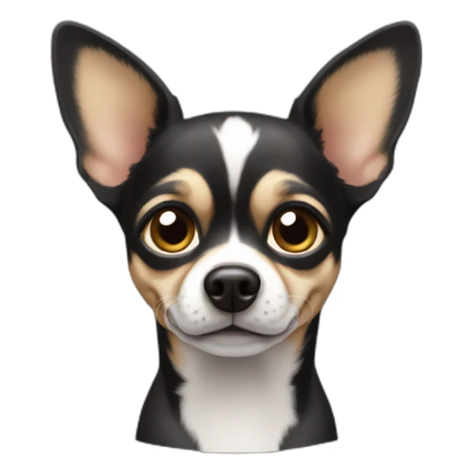 chihuahua negro enfadado sticker