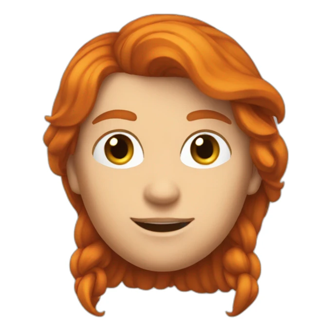 Une rousse avec des cheveux en bataille  sticker