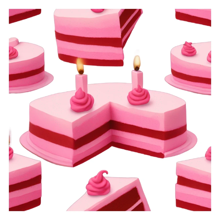 a cake that is red and pink  sticker