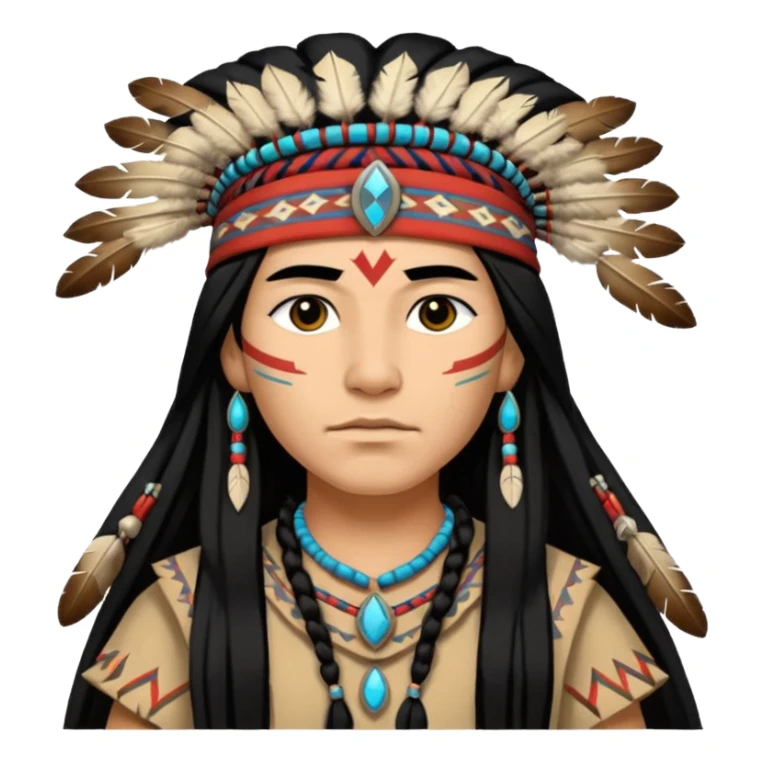 hemstar in a Native American costume sticker
