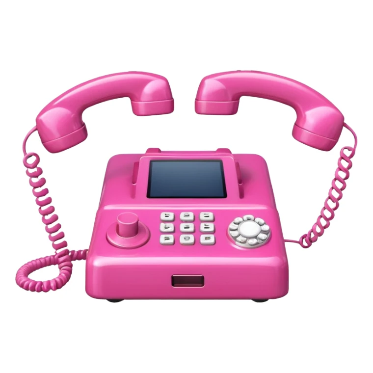 two pink phones switching with each other sticker