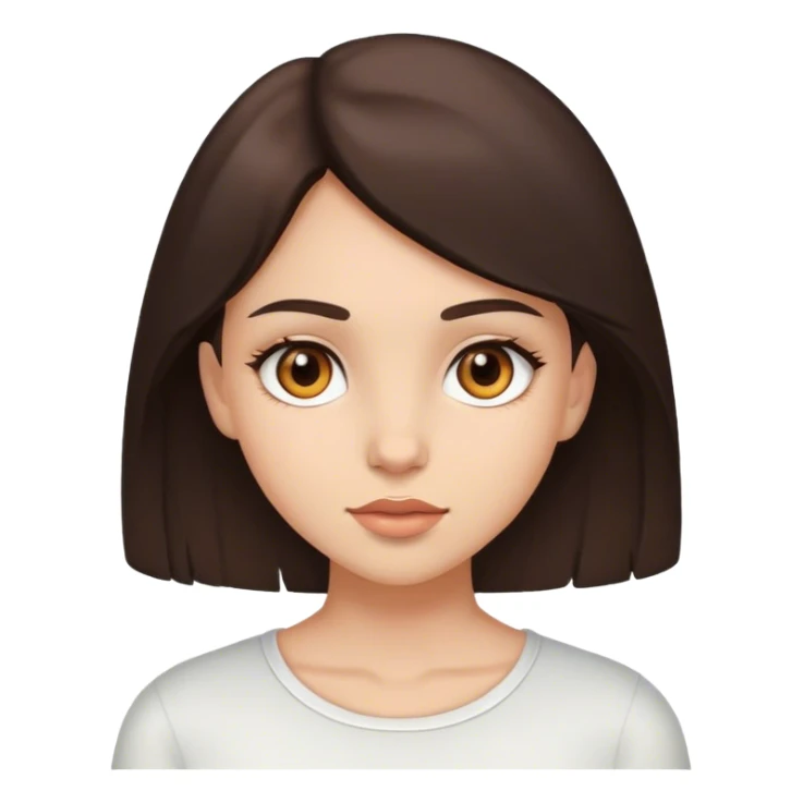 brunette girl with brown eyes sticker