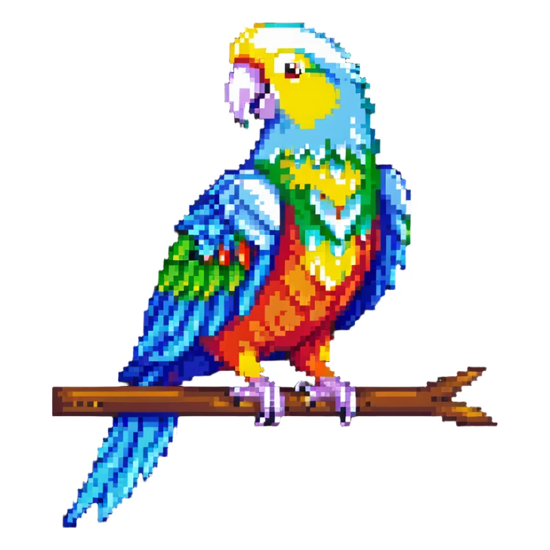 colorful party parrot sticker
