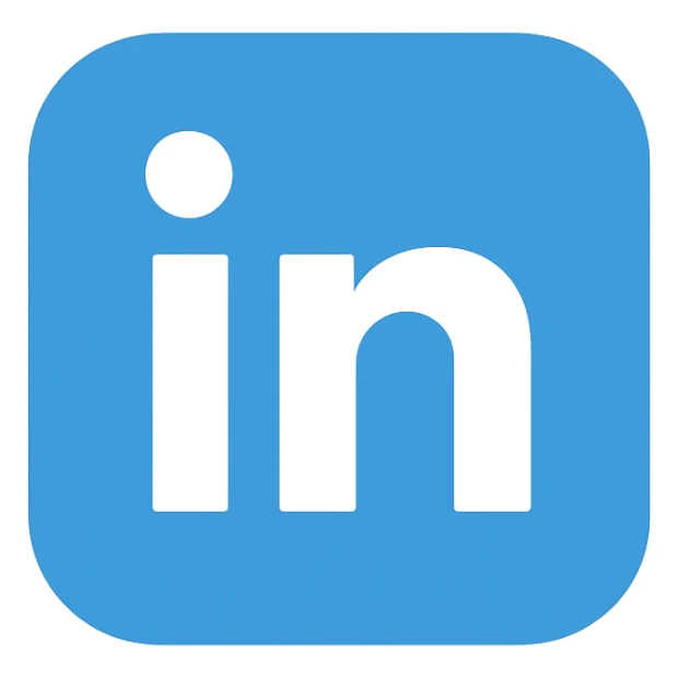 LinkedIn logo in official blue color, clean and modern, suitable for an app icon sticker