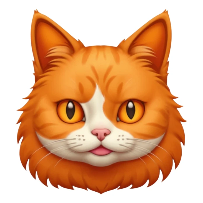 Cat with squinting eyes and pursed lips sticker