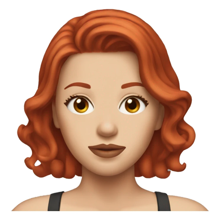 Scarlett Johansson red hair  sticker