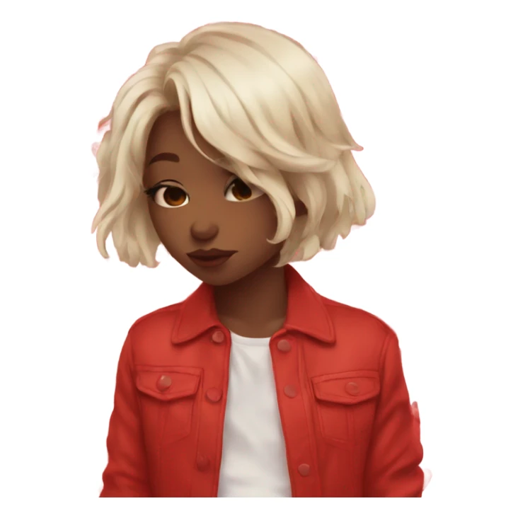 Cute girl kiss boy red aesthetic  sticker