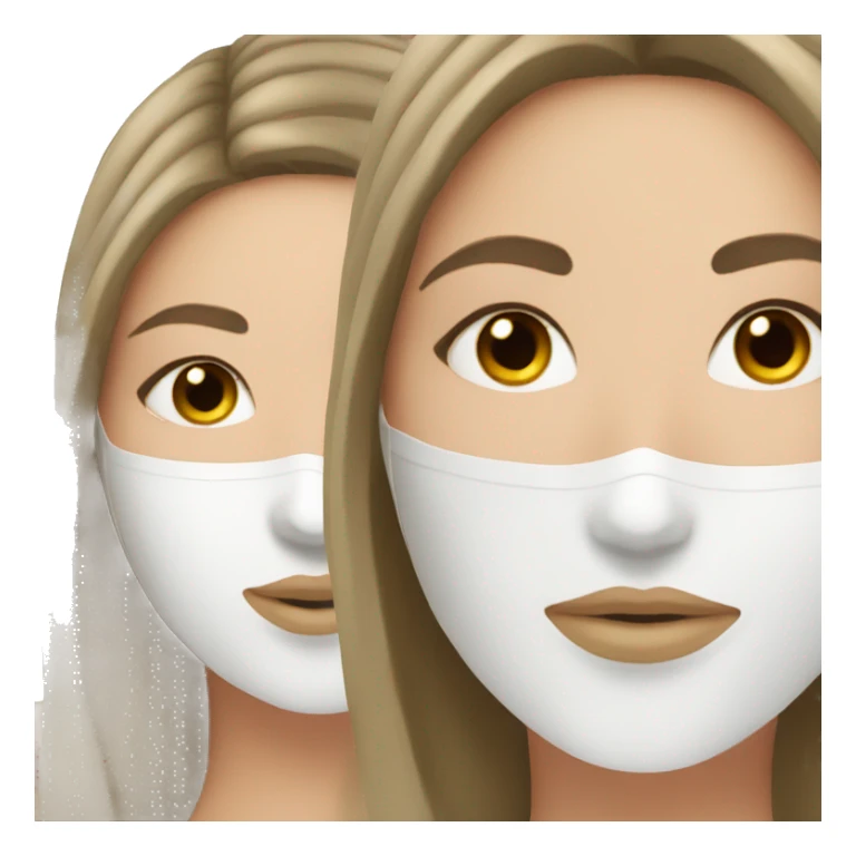 white girl skincare mask sticker