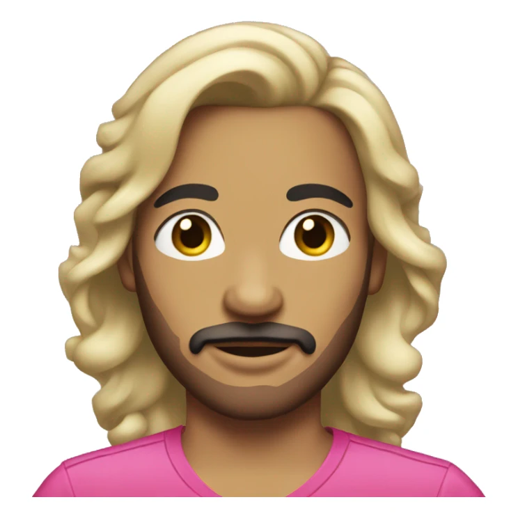 Cross dresser with facial hair sticker