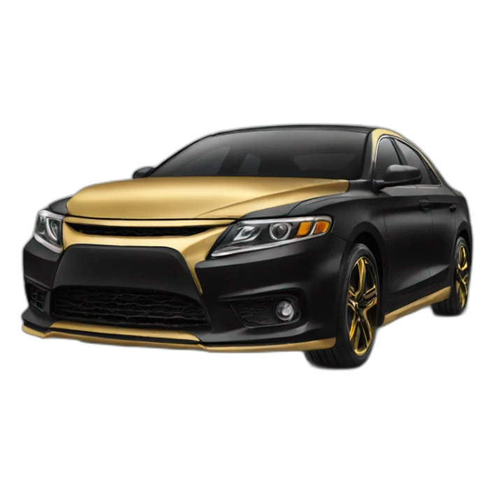 Black and gold car sticker