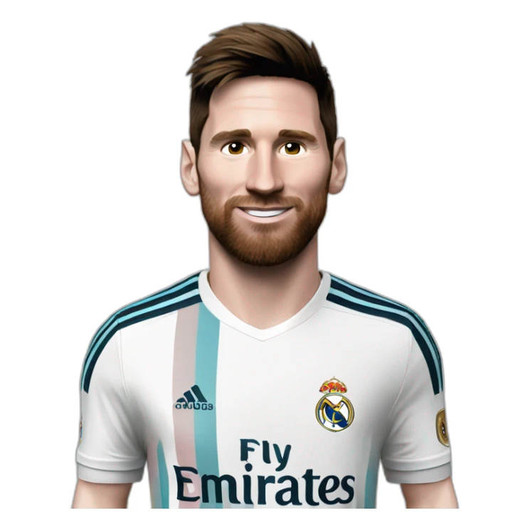 Messi avec le maillot du Real Madrid sticker