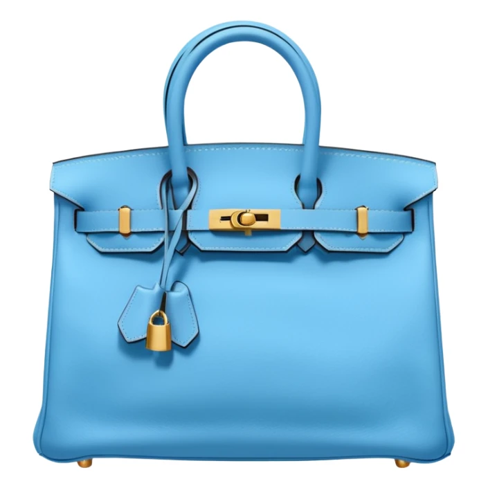 hermes birkin sky blue color bag  sticker
