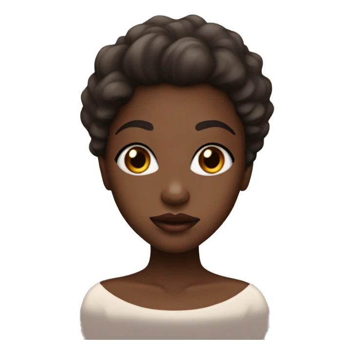 Dark brown skin girl with beautiful big lips sticker