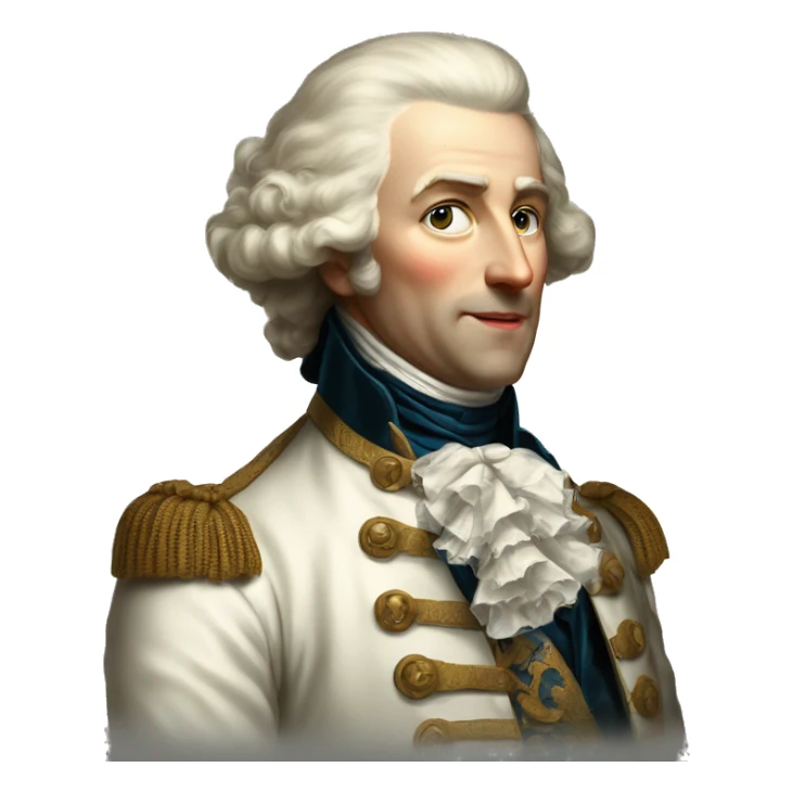 white aristocrat XVIII century sticker