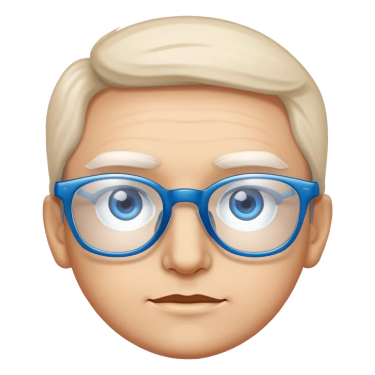 only blue glasses with transparent lenses  only eyes, without the rest of the face! sticker