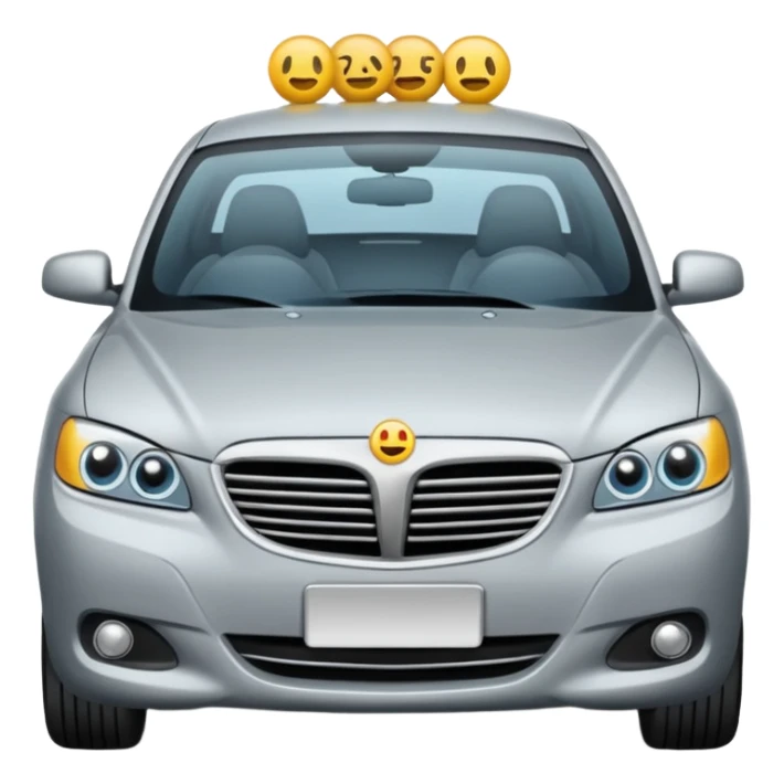 car in middle traffic lane emoji sticker