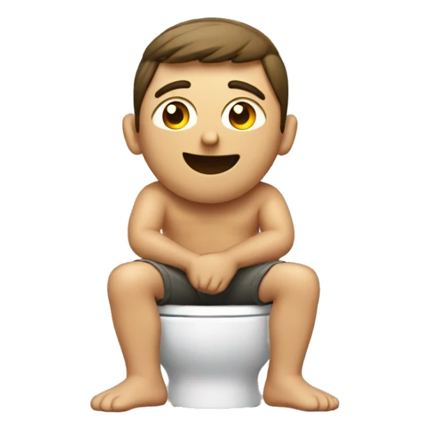 Guy on toilet sticker