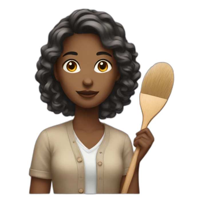 artist girl holding a palette sticker