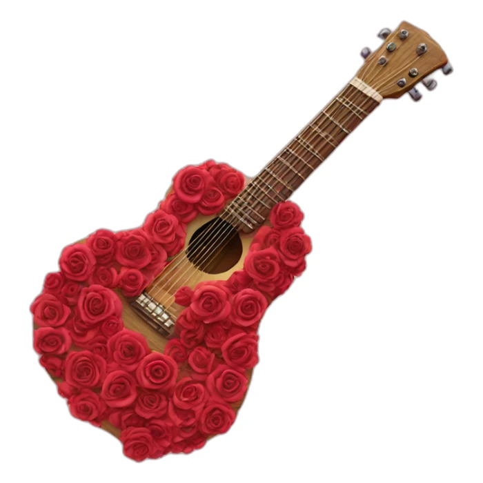 guitar-made-out-of-roses sticker