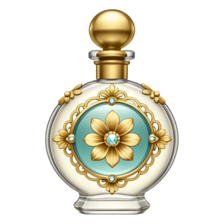 create an emoji of a perfume bottle vintage sticker