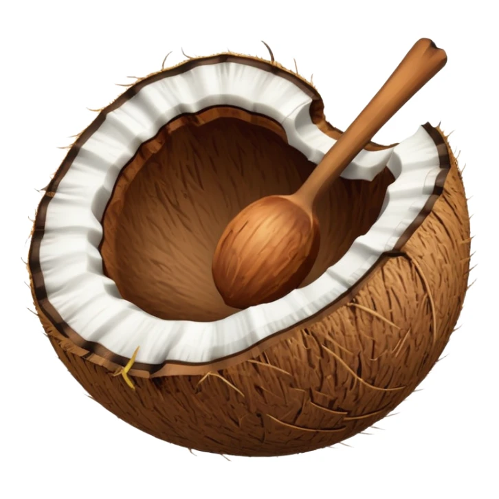 Noix de coco légèrement plus petite sans deco sticker