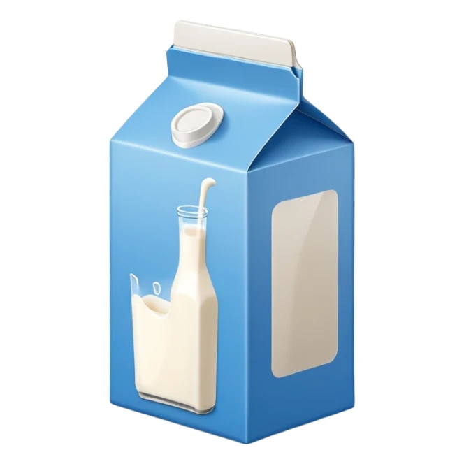 blue milk carton sticker