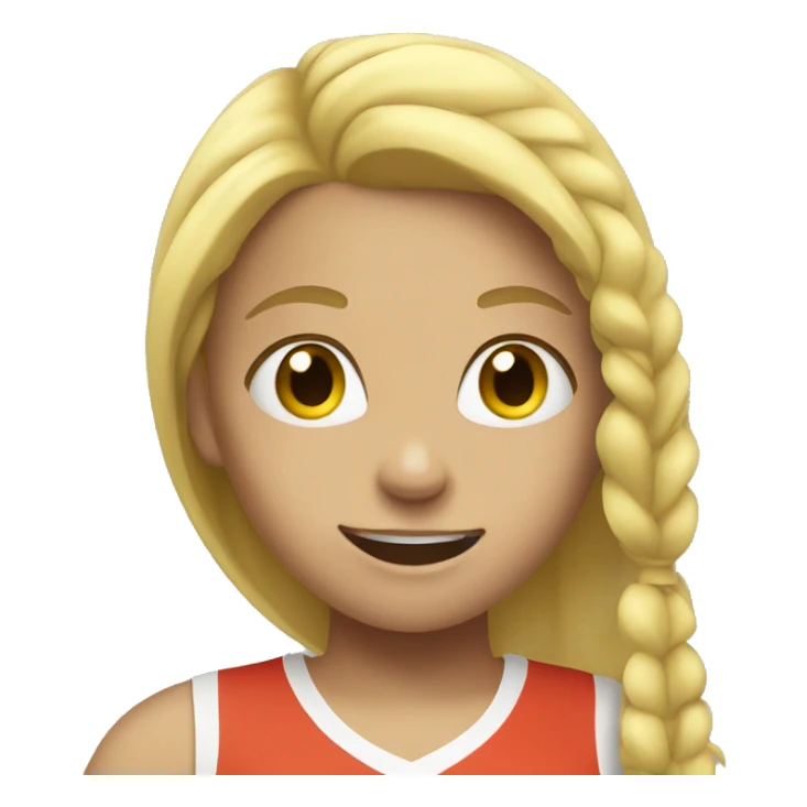 a girl with blonde hair playing in tennis sticker