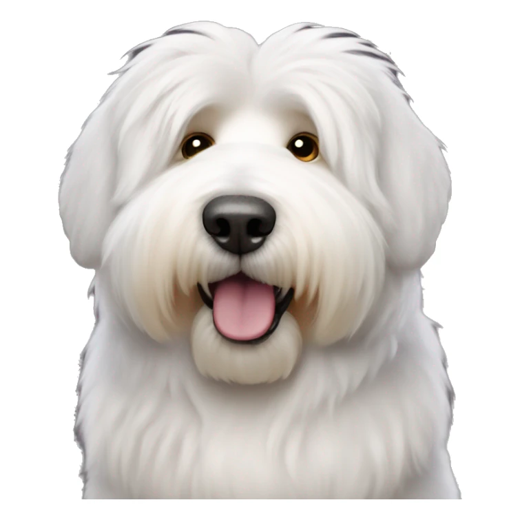 Old English sheepdog -angel-halo sticker