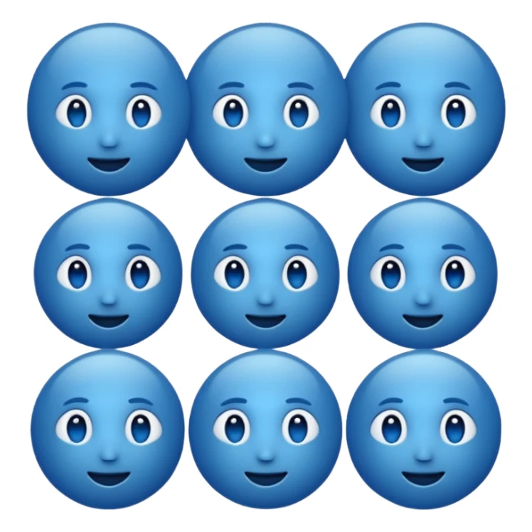Blue emoji  sticker