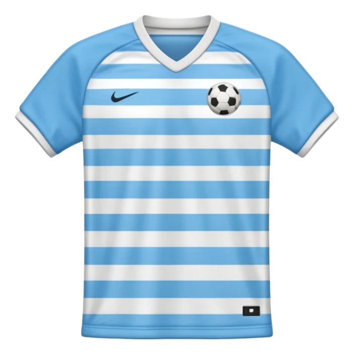a plain vintage striped white and baby blue soccer jersey  sticker