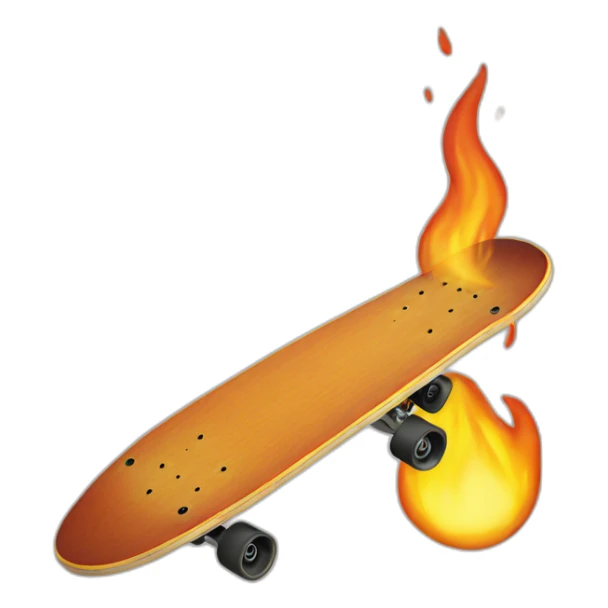skateboard fire sticker