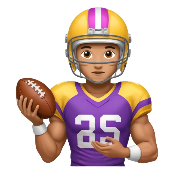 A gay football player sticker