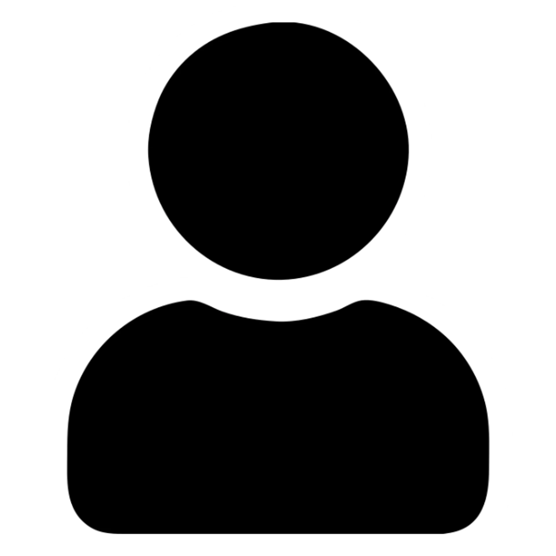 solid filled icon of a client or customer, minimal sticker
