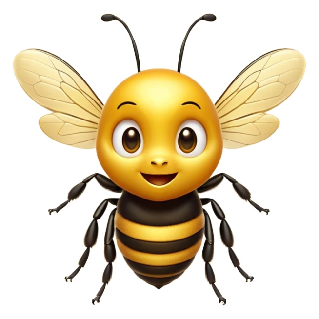 Cinematic Cheeky Bee Portrait Emoji, Head tilted dramatically with an exaggeratedly shocked expression, featuring a small, fuzzy body with wide, comically expressive eyes full of playful disbelief and animated, fluttering wings, Simplified yet hilariously expressive features, highly detailed, glowing with a slightly sassy golden glow, high shine, dramatic yet playful, stylized with an air of cheeky honey mischief, soft glowing outline, capturing the essence of a meme-worthy bee that looks ready to buzz its way into viral fame! sticker