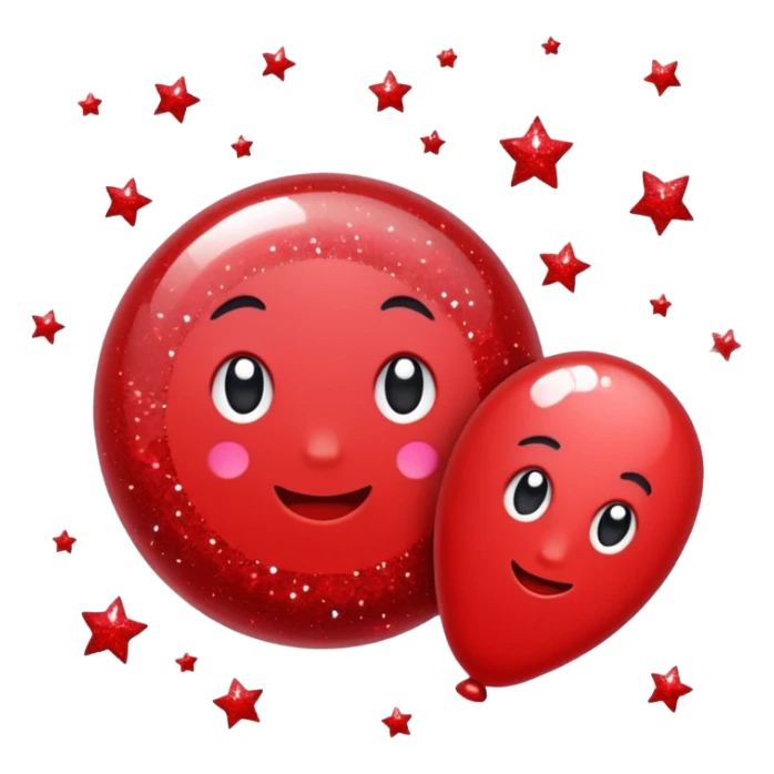 Recrutador Vermelho Glitter sticker