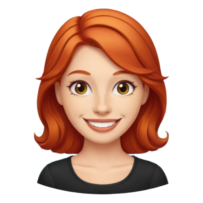 cruise emoji with a red headed woman sticker