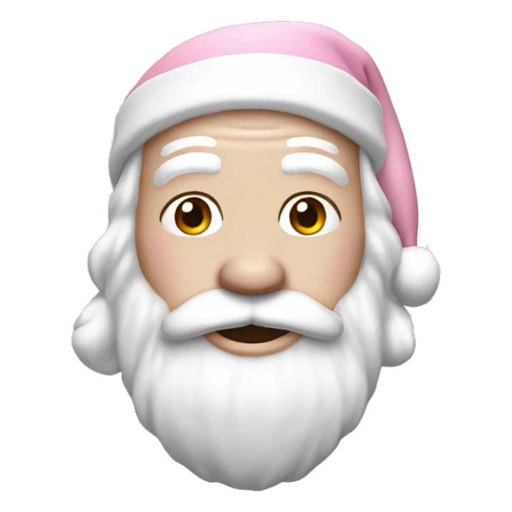 Light Pink Santa Claus with white skin sticker