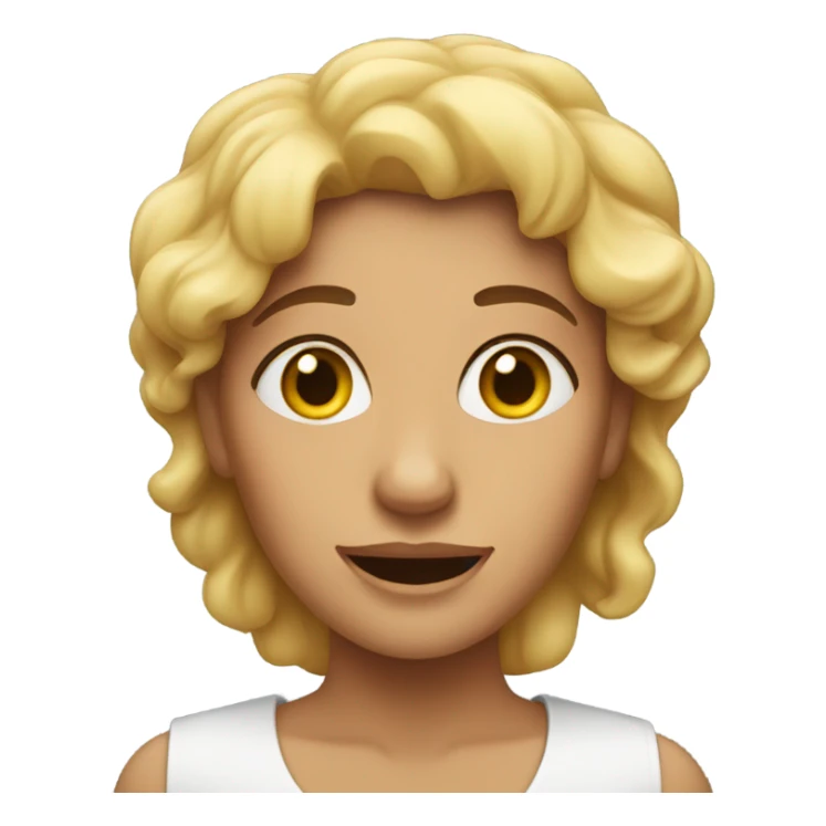 woman, facial expression, relieved sticker