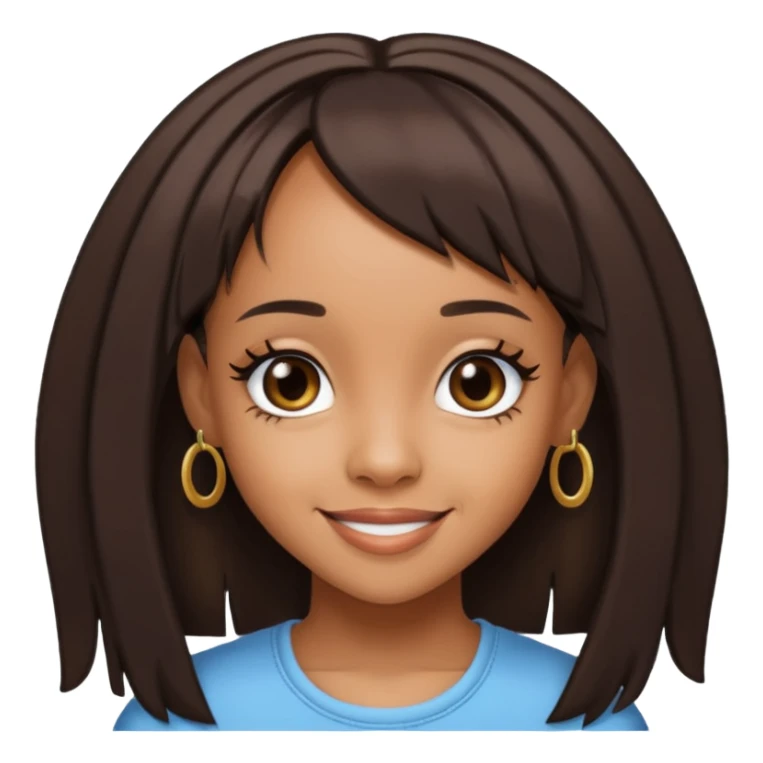 Lisa Left Eye Lopes with dark brown long hair sticker