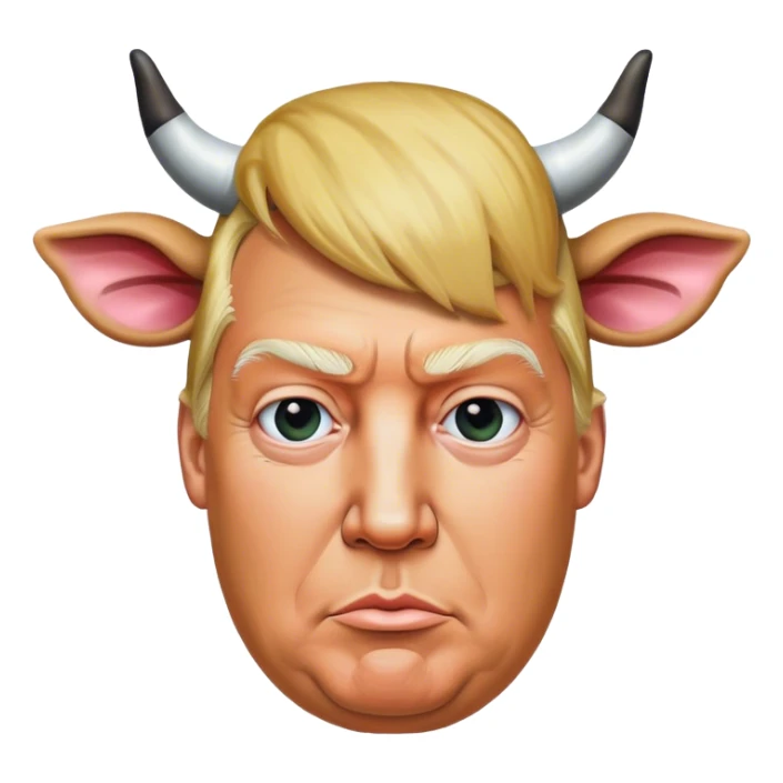 Donald trump with a cow body  sticker