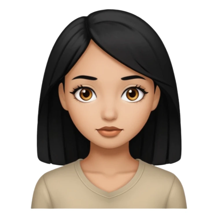 Beautiful girl,Black hair 4c,Black eyes sticker