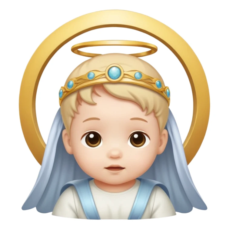Baby with a icon gloria around its head sticker