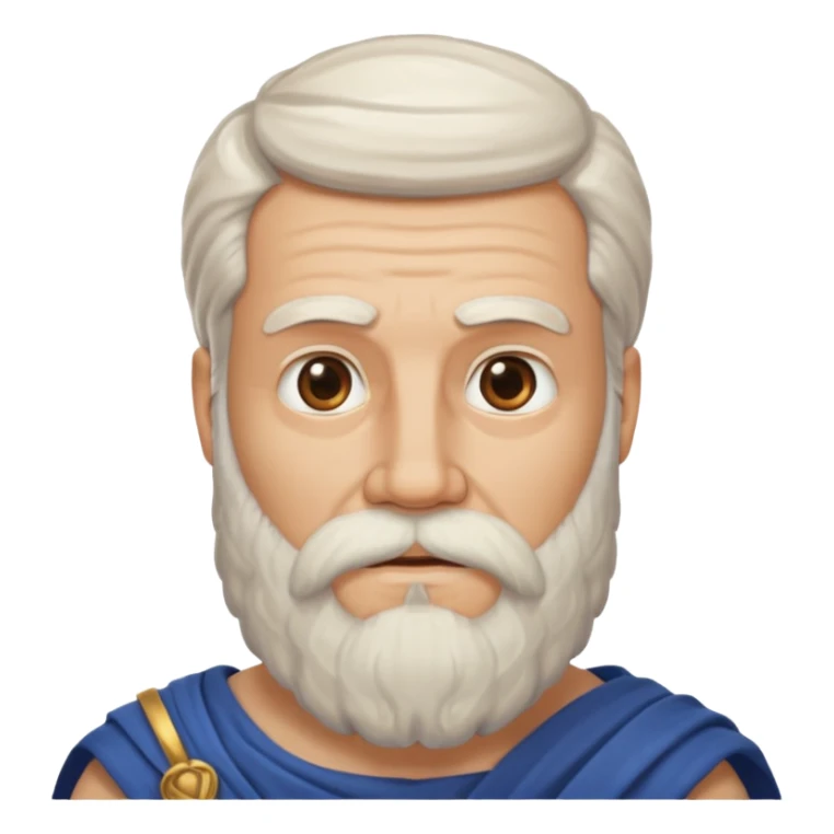 white ancient greek man with beard sticker