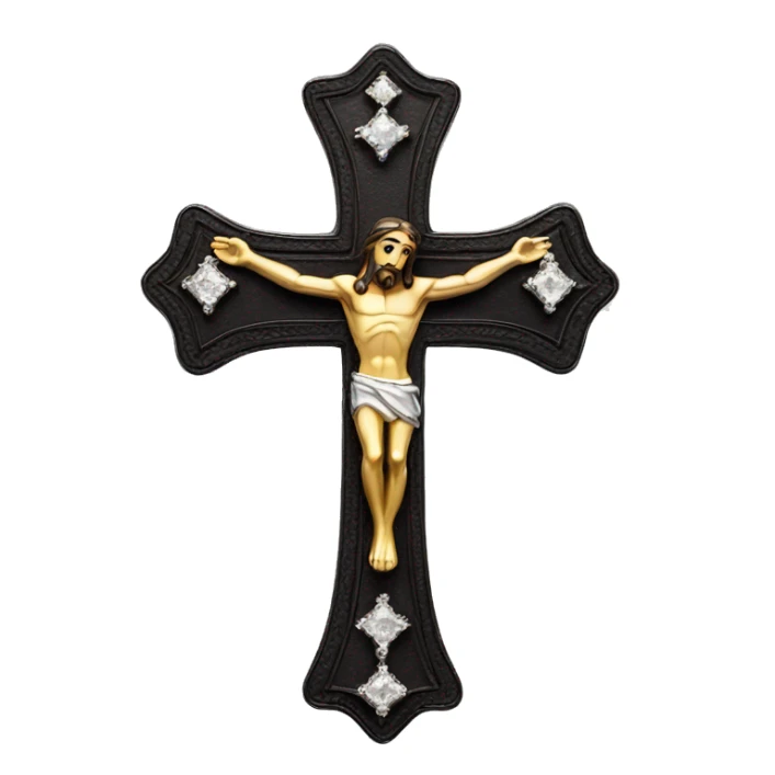 Badge of the Jesus cross, diamond,   sticker