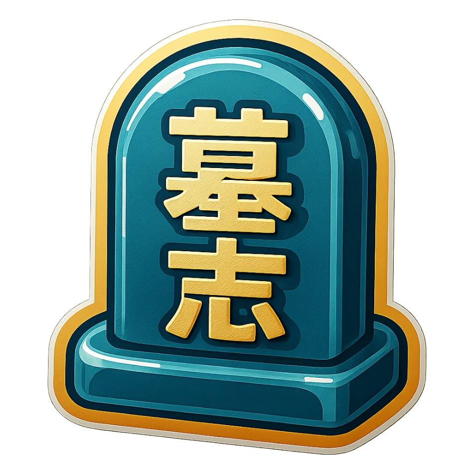 The same grave but facing in right not left  sticker