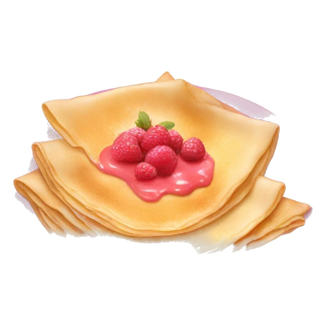 Crepes on a pink plate sticker