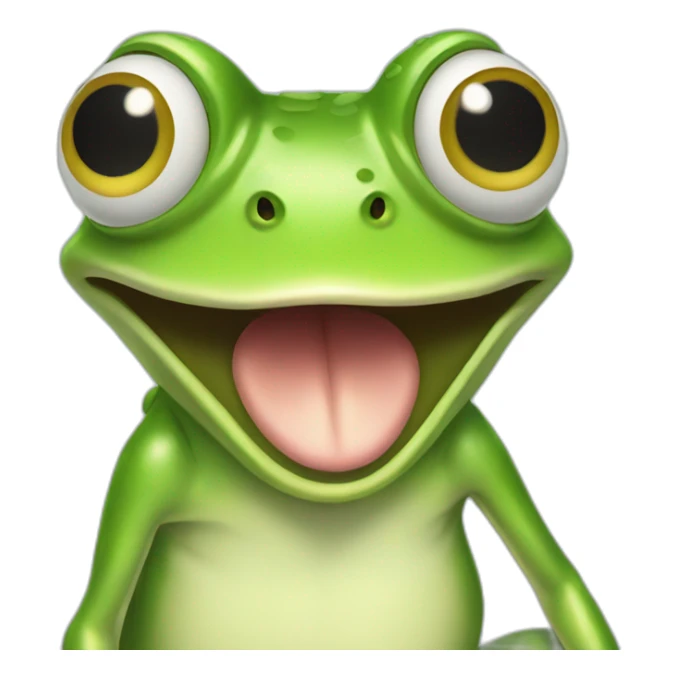 Shocked frog sticker
