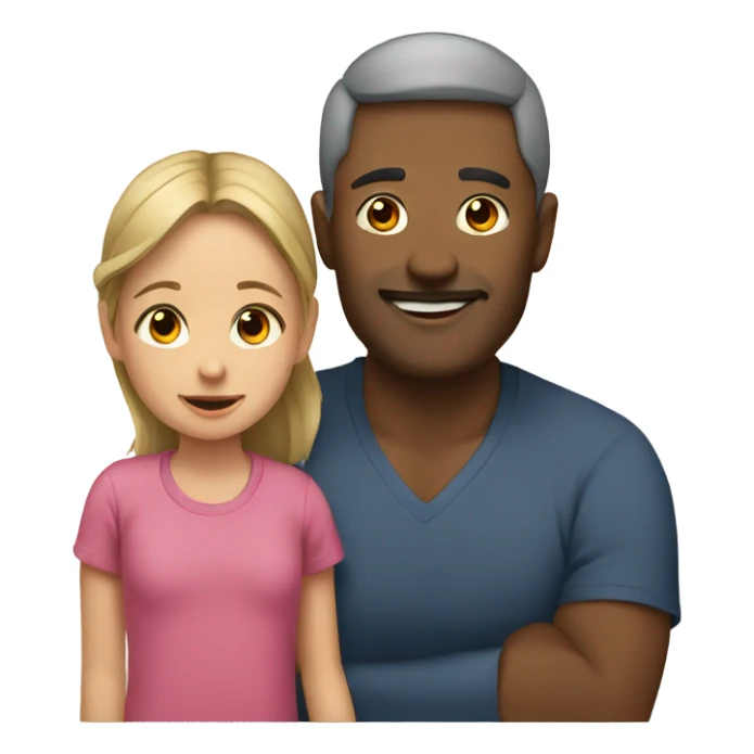 A father with his daughter  sticker