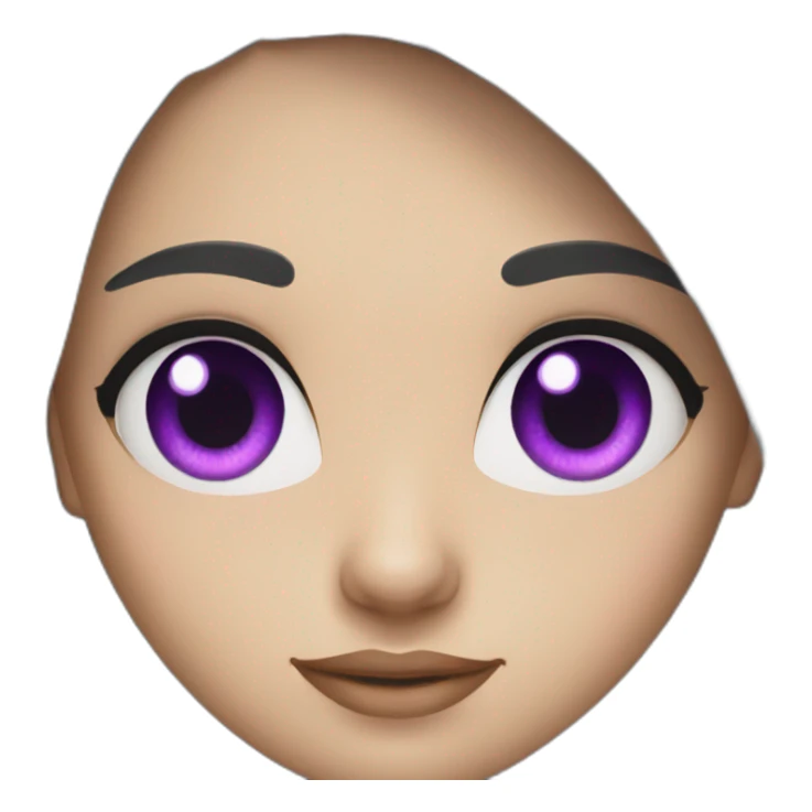 girl with purple eyes and dark hair sticker