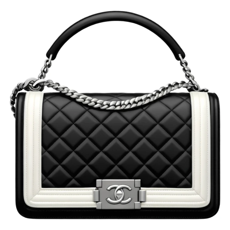 chanel black and white le boy bag sticker